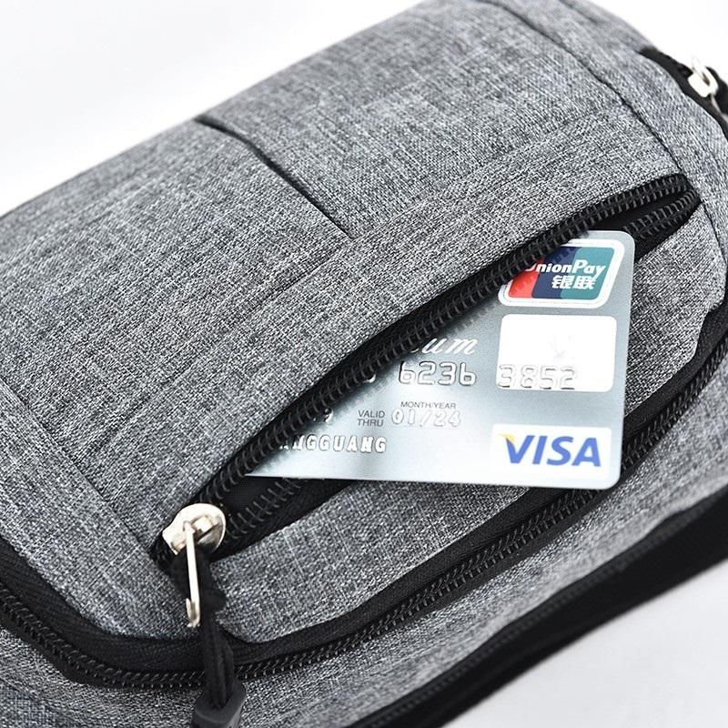 Waterproof Multi Function Chest Bag With Pockets Black