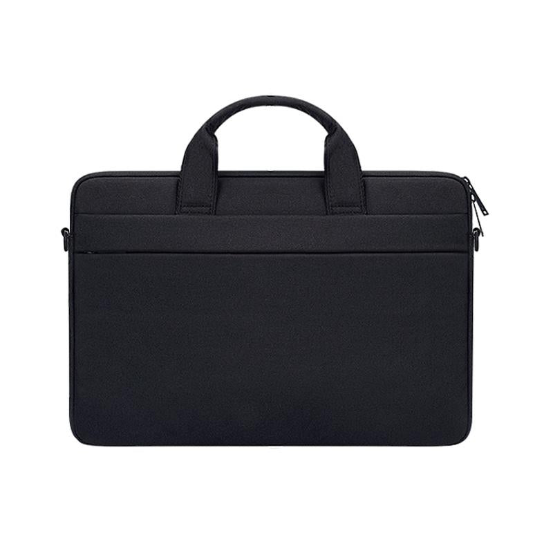 Portable Laptop Tablet Bag - 15.4 Inch Double Side Pockets Soft Handle Oxford Cloth - Black