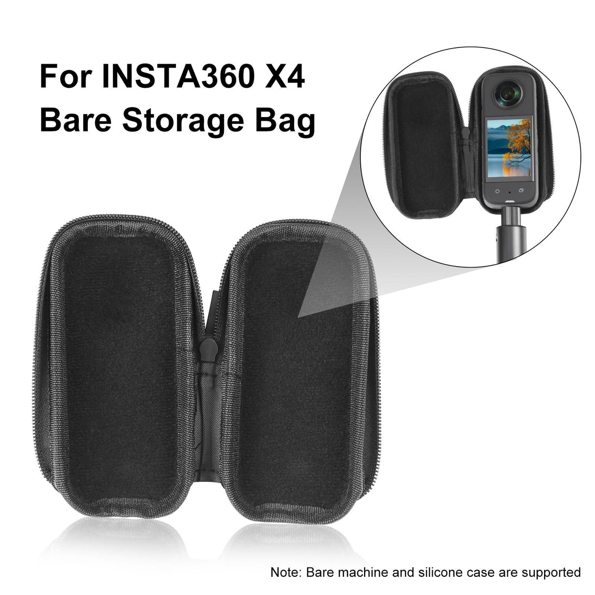 Portable Storage Bag for Insta360 X4 Puluz Camera - Black