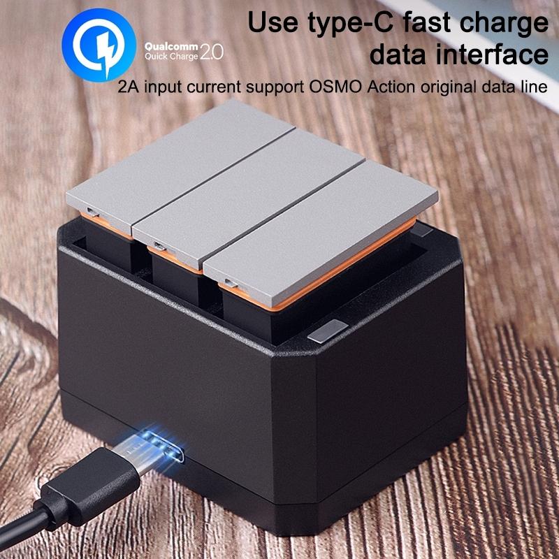 Led Indicator Usb Triple Batteries for Dji Action - Compact