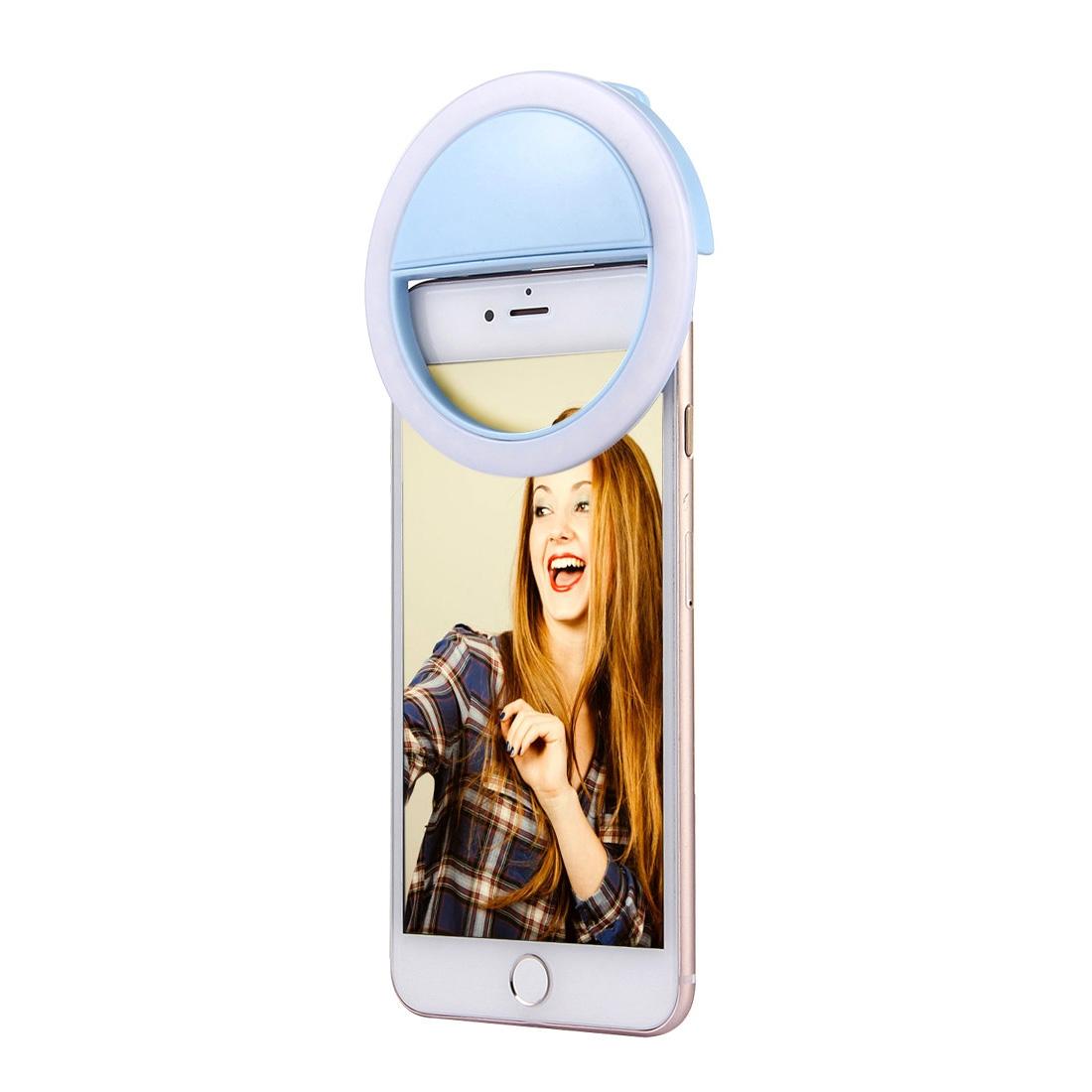 Adjustable Clip Beauty Light for Smartphones - Usb Cable - Black