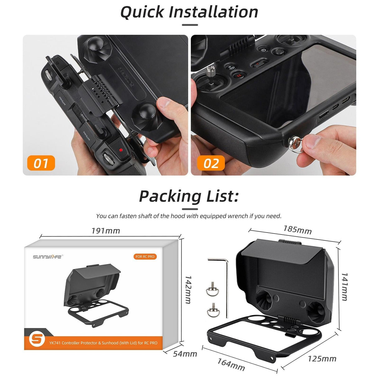 2-in-1 Sun Hood & Screen Protector for Controllers and Monitors