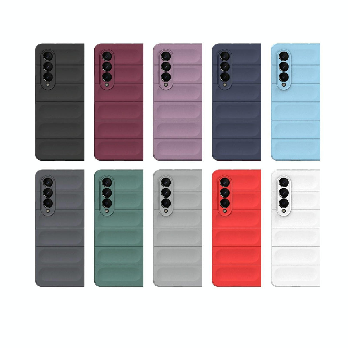 For Samsung Galaxy Z Fold4 5G Foldable Shockproof Phone Case with Magic Shield - Slim Design - Red