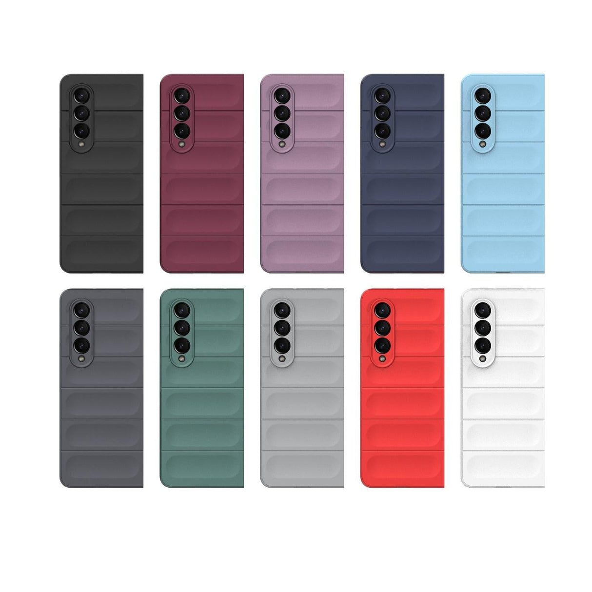 For Samsung Galaxy Z Fold4 5G Foldable Shockproof Phone Case with Magic Shield - Slim Design - Red