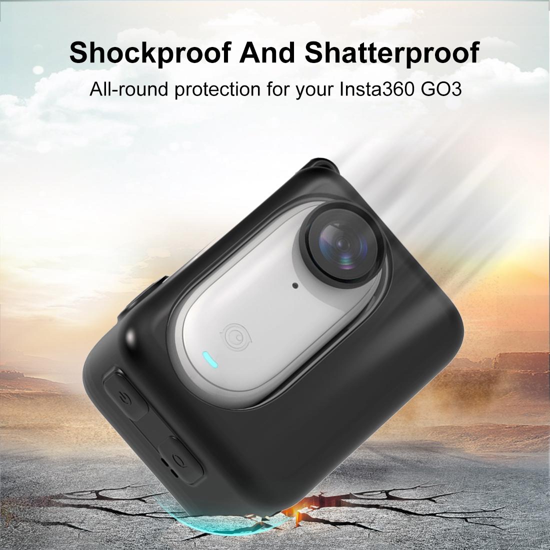 Silicone Charging Case for Insta360 Go 3 Camera - Black