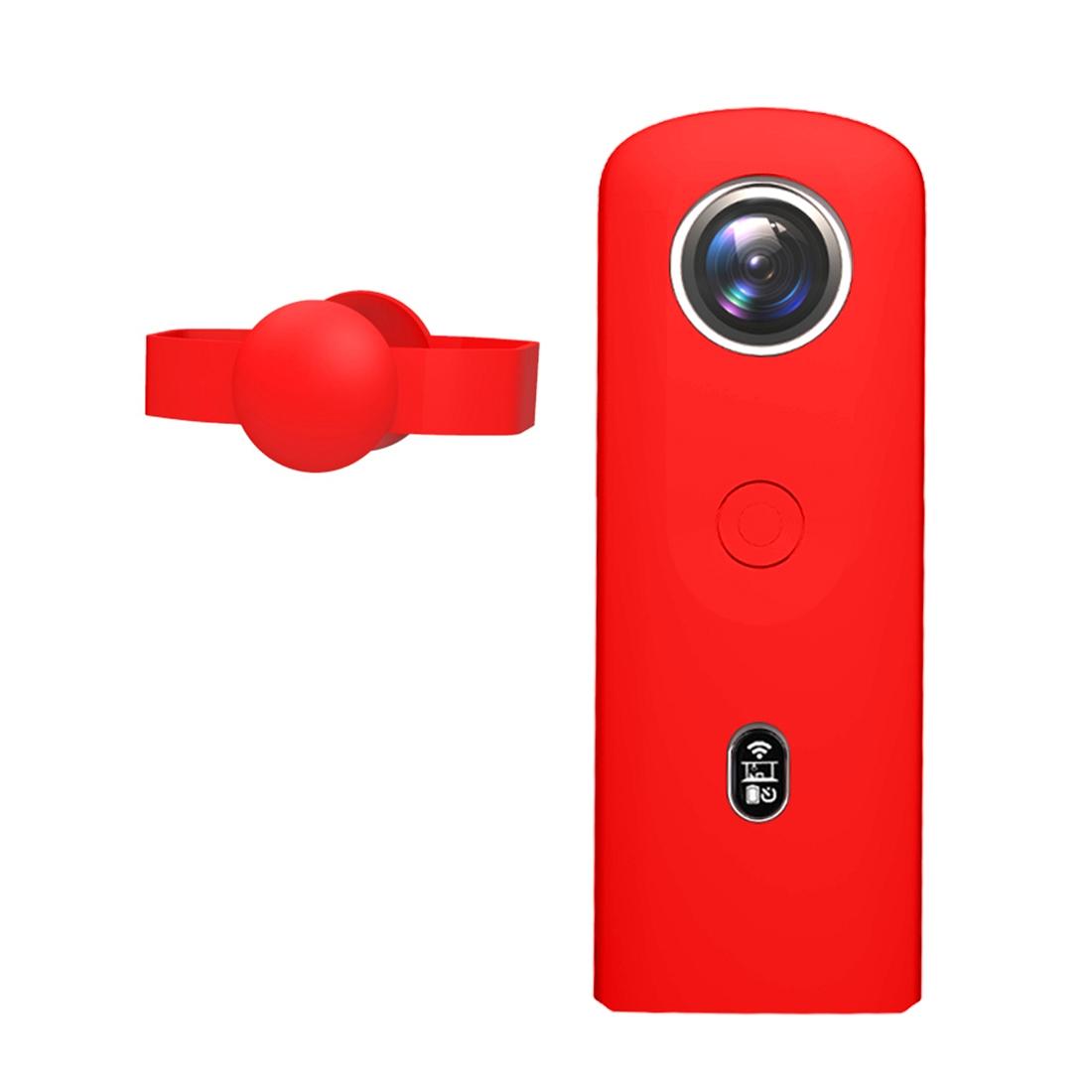 360 Camera Silicone Case with Lens Cover for Ricoh Theta Sc2 - Black
