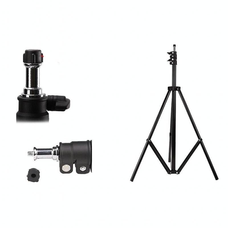 Aluminum Light Stand For Studio Flash - 1.9M Height - Black