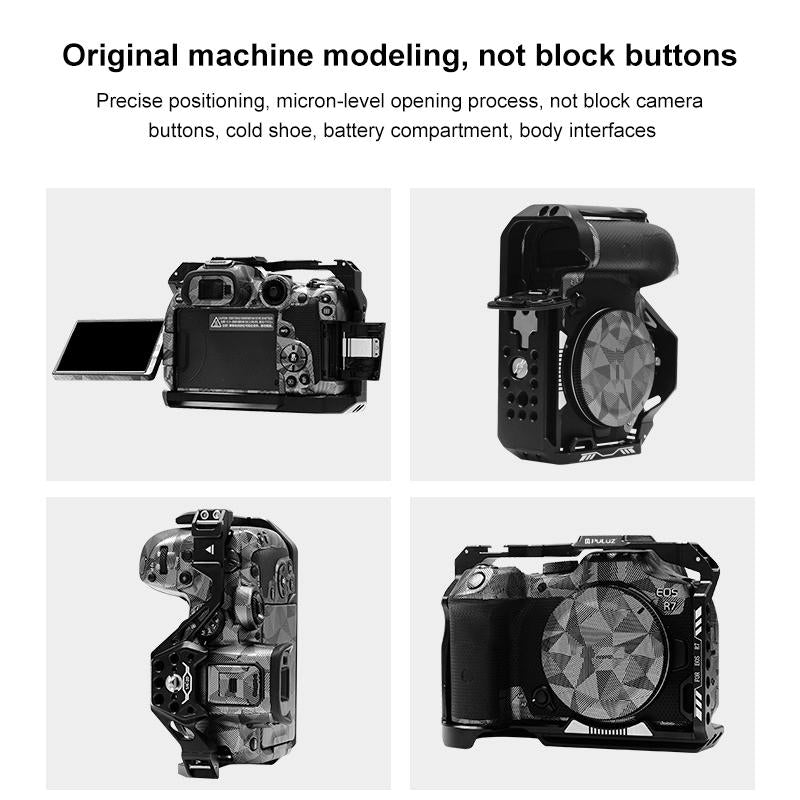 Metal Camera Cage For Canon Eos R7 Stabilizer Rig - Black