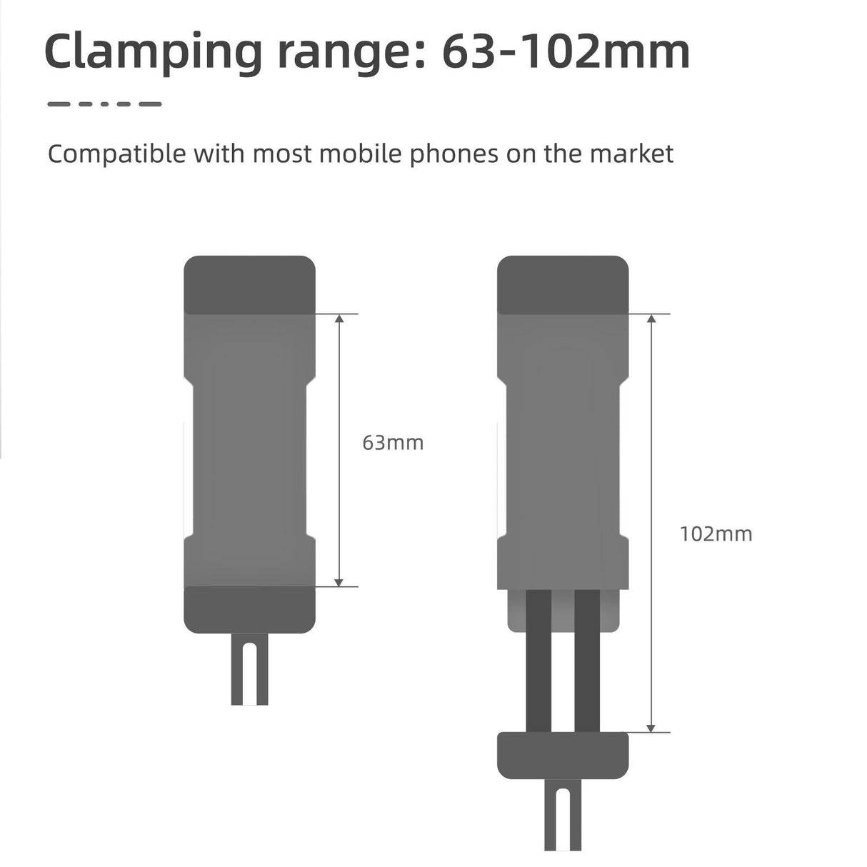 Handheld Tripod Expansion for Dji Pocket 3 - Front Phone Holder Mount