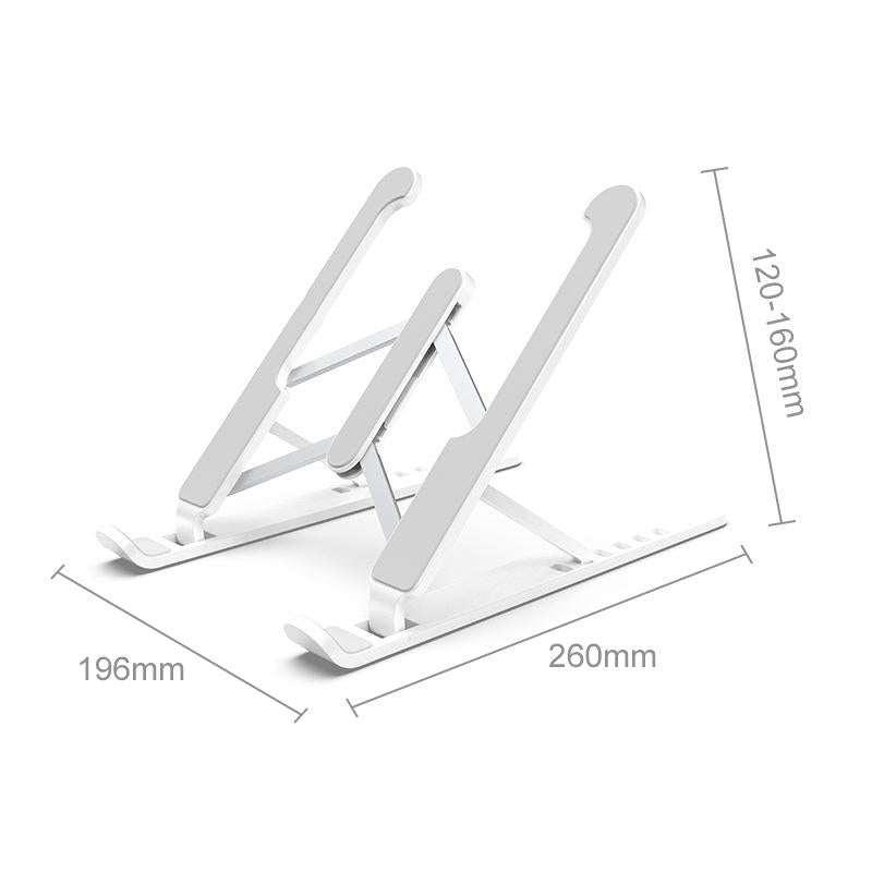 Foldable Laptop Stand for Desktop Cooling and Lifting - Black