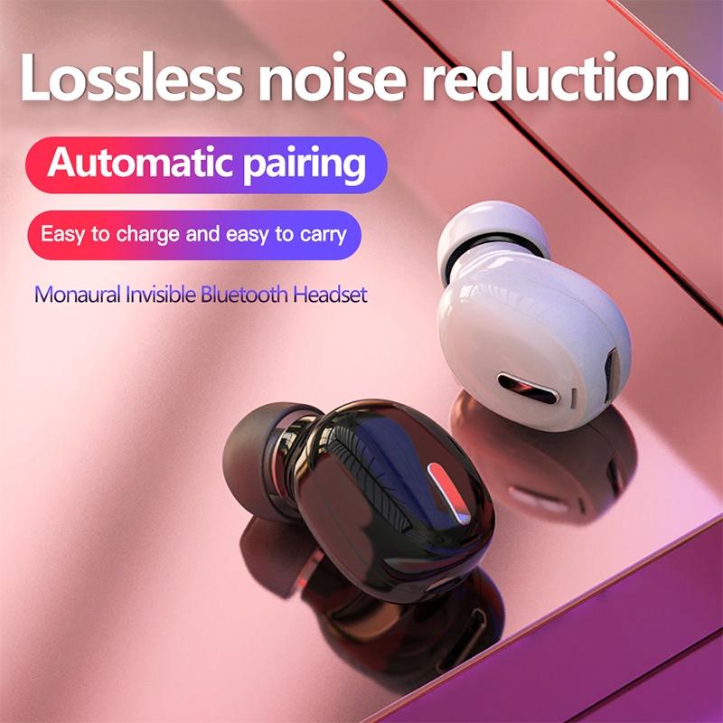 Mini In-ear Unilateral Bluetooth Earphone - X9 Wireless 5.0 - Black