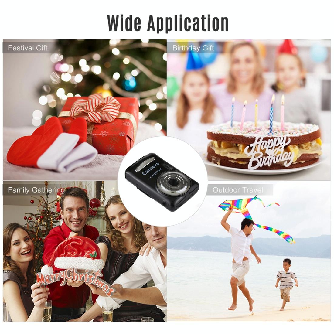 16Mp 4X Zoom Hd Digital Video Camera With 2.4 Tft Screen - Black
