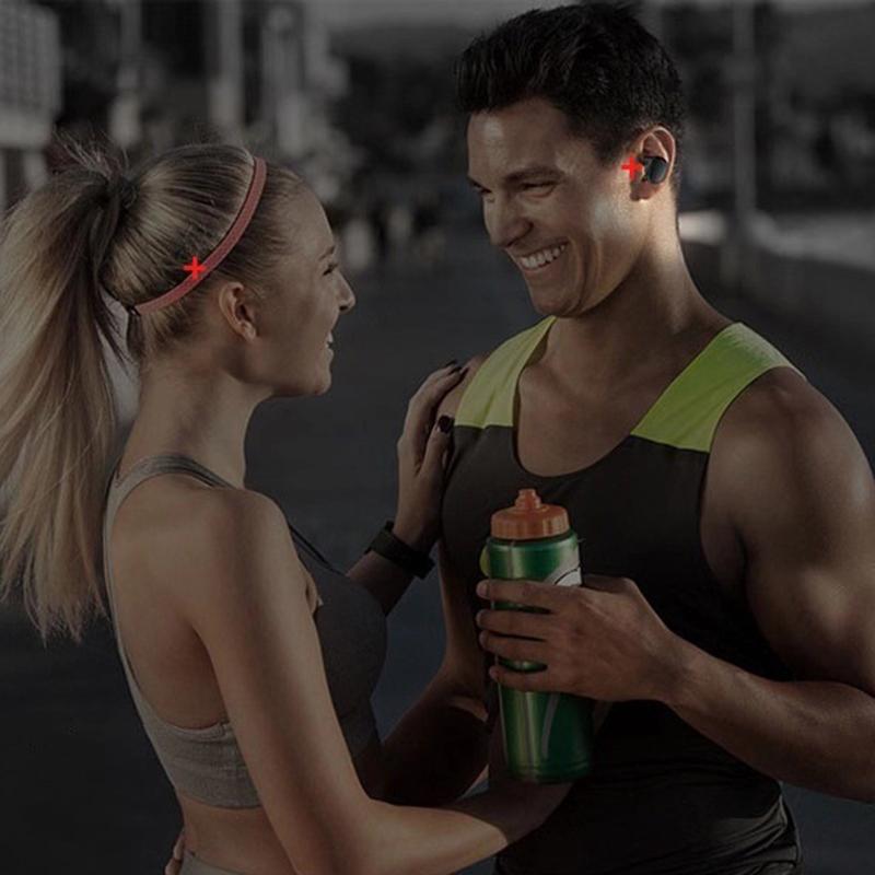 Waterproof Touch Wireless Bluetooth Earphones + Charging Box - Black