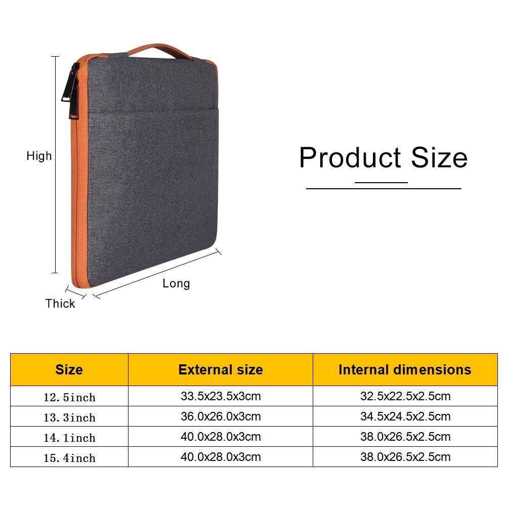 Stylish Laptop Handbag for Macbook & More - Polyester & Nylon - Black