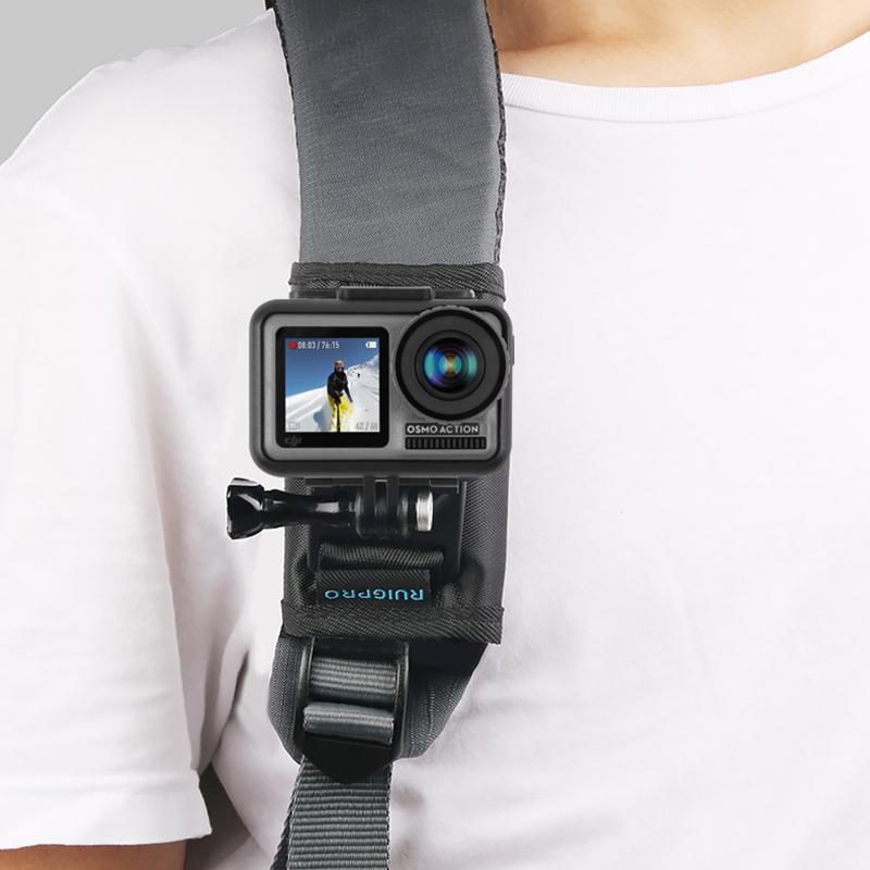 Universal Action Camera Backpack Mount - Rec Mounts Clip Clamp