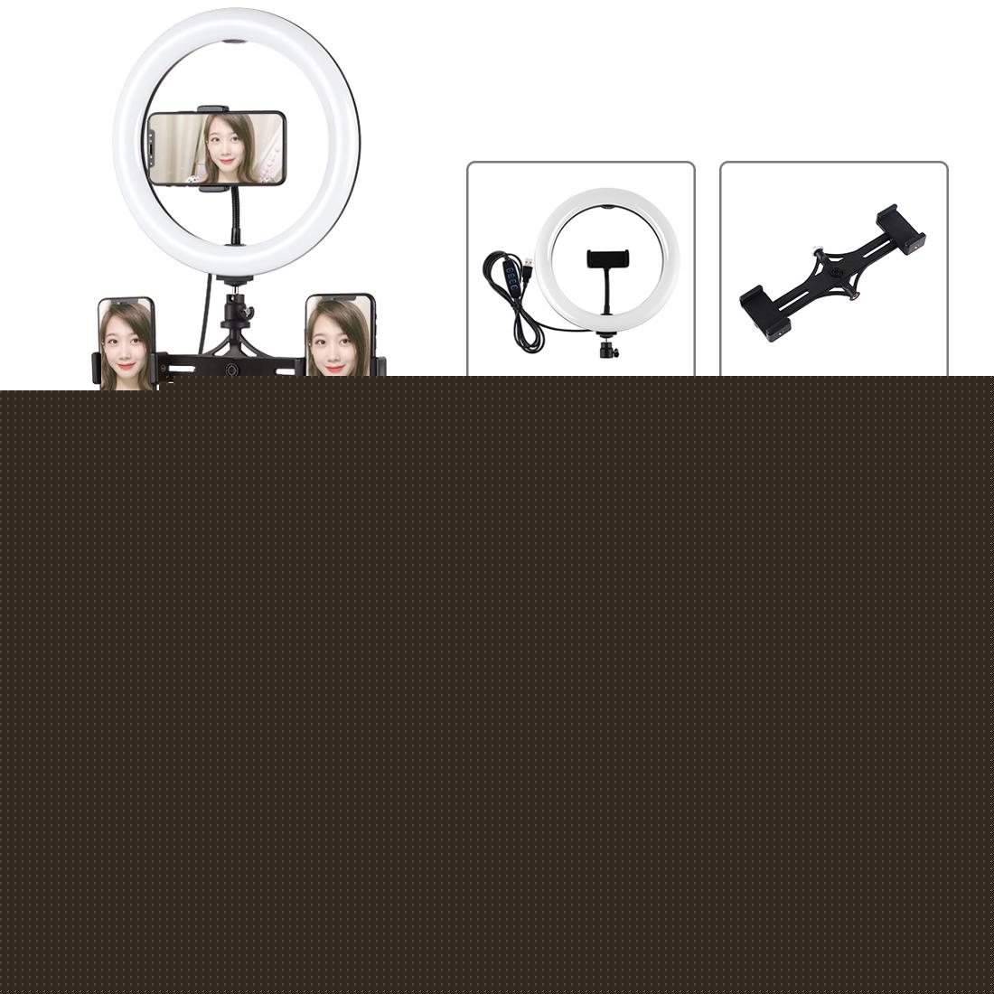 10.2 Dual Phone Tripod with Usb Ring Light & Remote