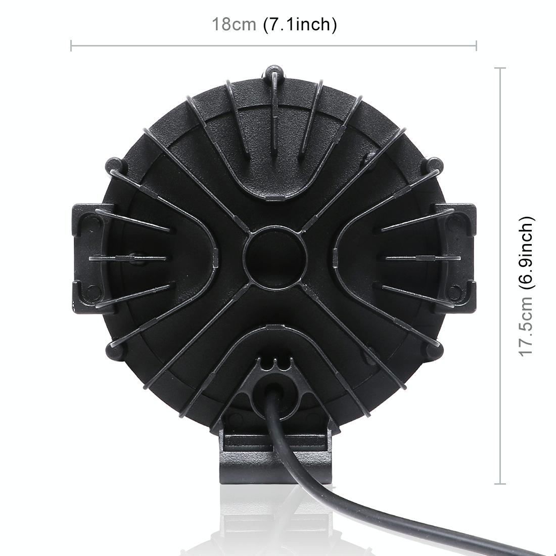 2 Pcs 3500Lm 6500K White Light 17 Led Waterproof Car Boat Marine Work Lights Spotlight Led Bulbs 30 Degrees Adjustable Dc 10 - 30V - Black