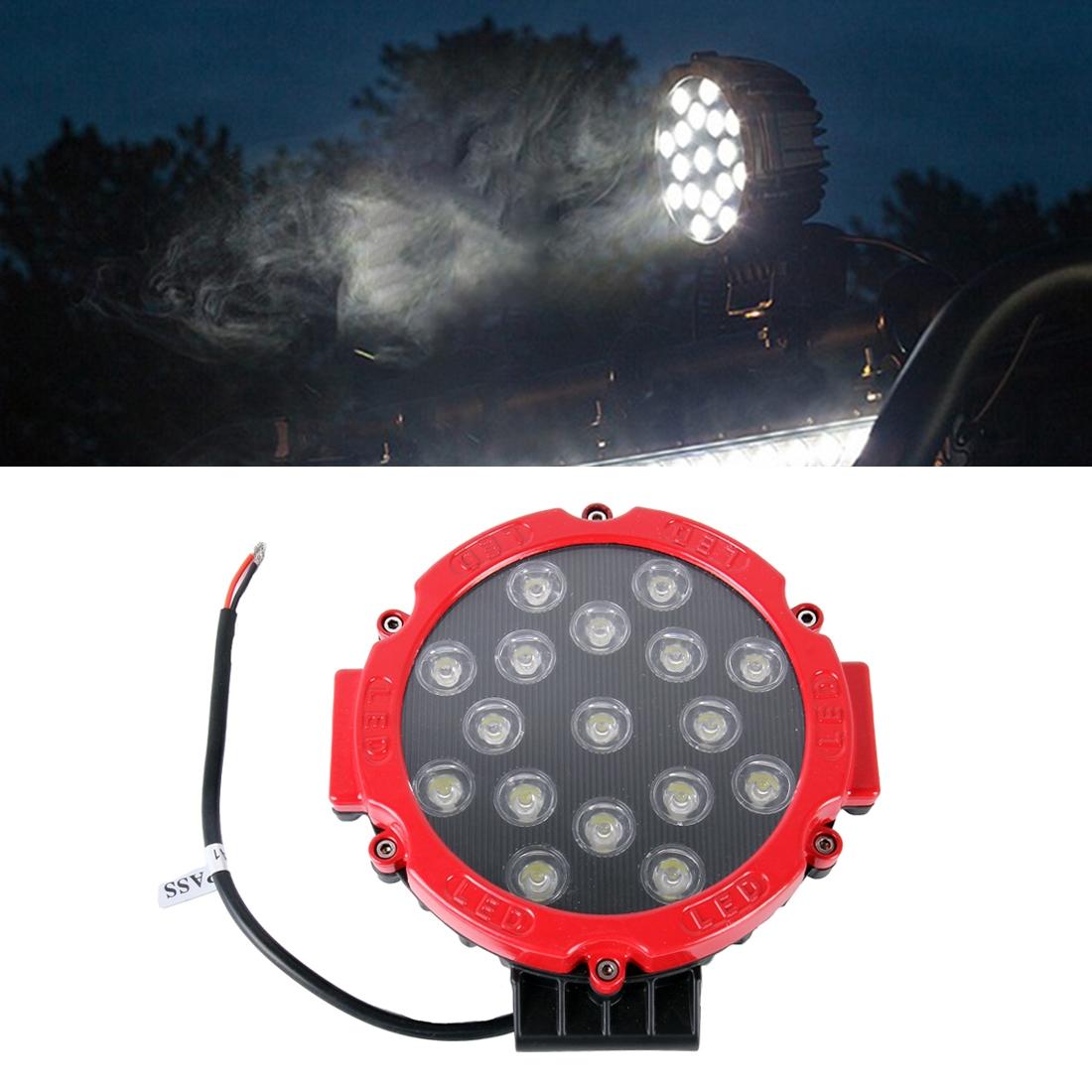 2 Pcs 3500Lm 6500K White Light 17 Led Waterproof Car Boat Marine Work Lights Spotlight Led Bulbs 30 Degrees Adjustable Dc 10 - 30V - Black