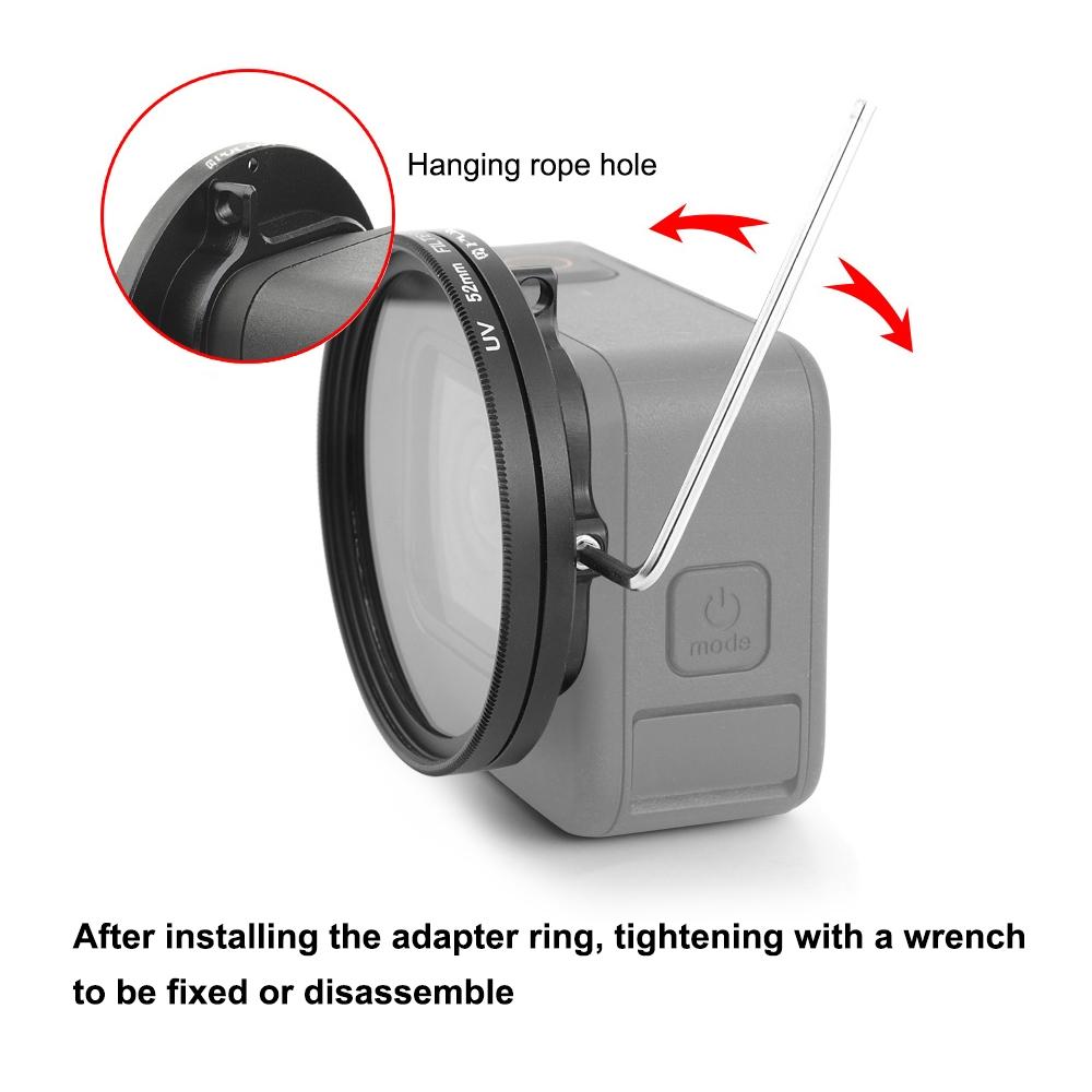 52mm Cpl Uv Lens Filter + Adapter Ring for Gopro Hero12