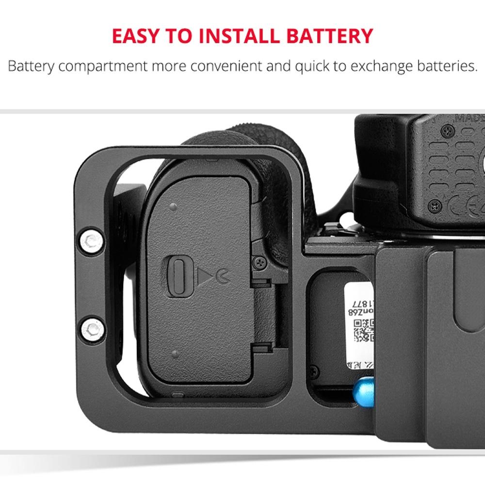 Video Camera Cage Stabilizer With Handle And Rail Rod For Nikon Z6 / Z7