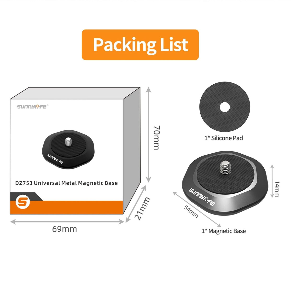 Metal Magnetic Base with 1 / 4 Adapter and Pivot Stand