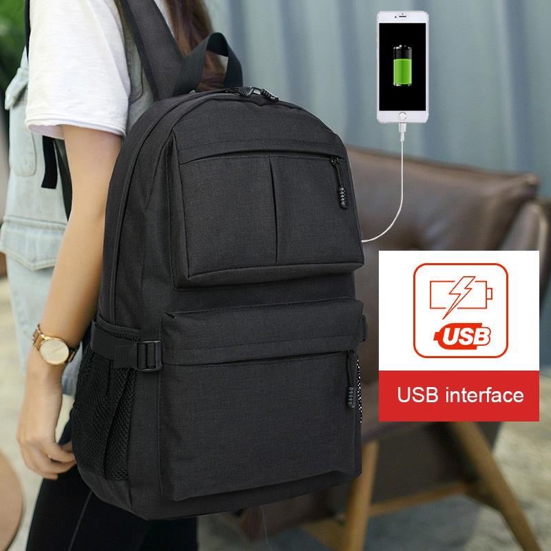 Multi-function Laptop Backpack with Usb Port - Fits 15.6 Macbook Samsung Sony Dell Alienware Chuwi Asus Hp - 46x32x12cm - Black