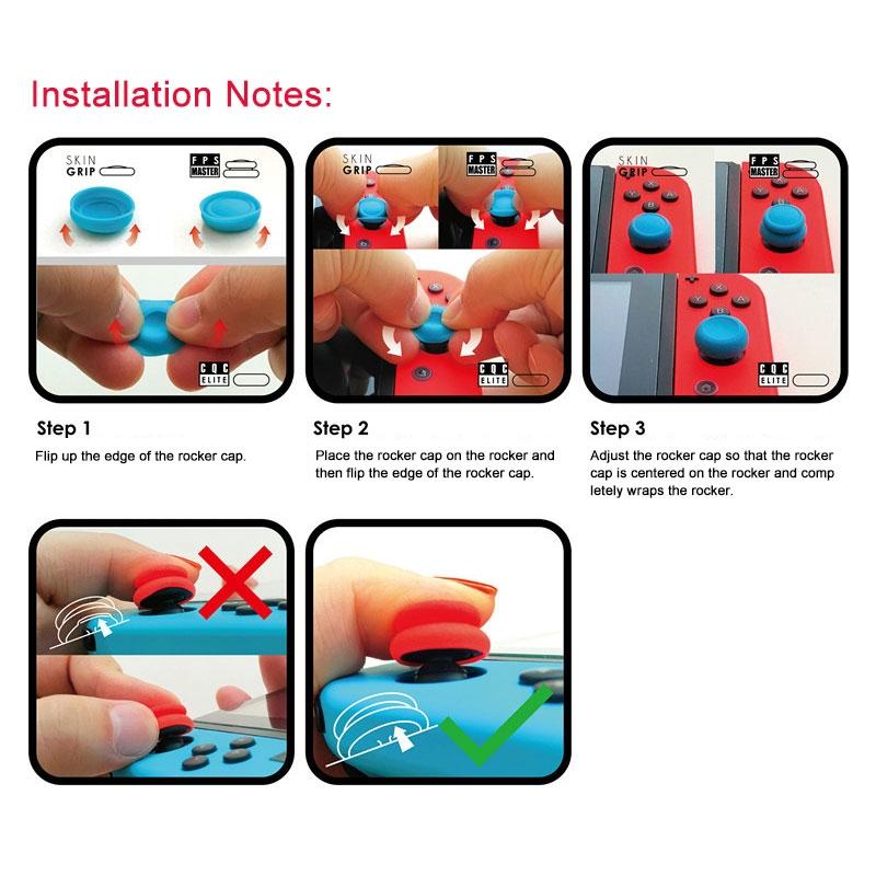 Ps4 Gamepad Rocker Cap Button Cover for Ns Pro - Black
