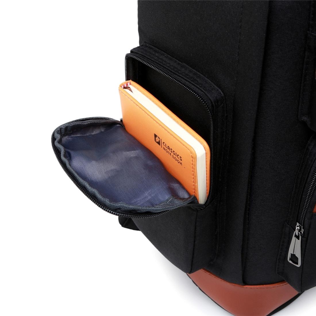 Versatile Outdoor Backpack with Breathable Design - Large Capacity - Black