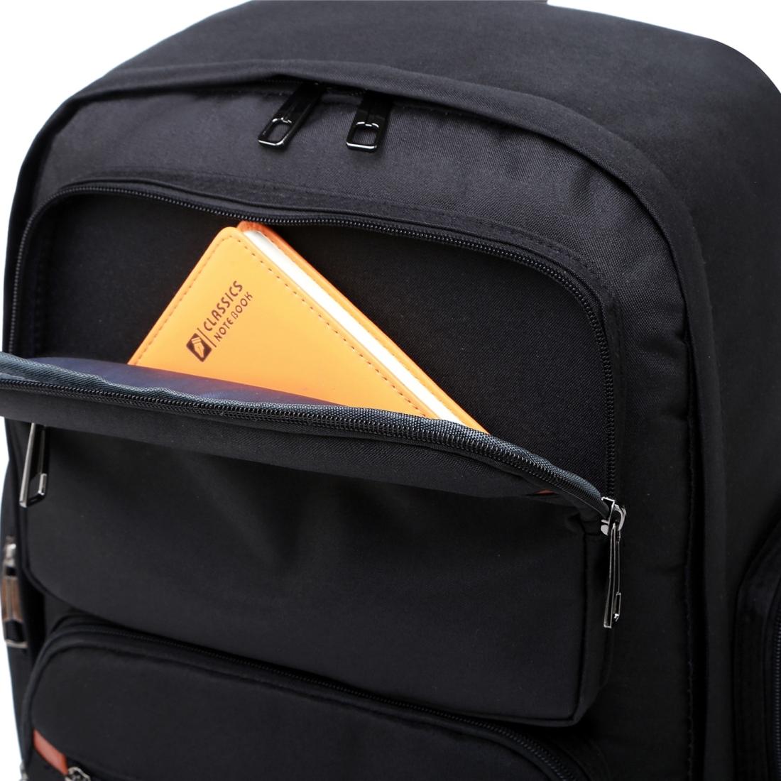 Versatile Outdoor Backpack with Breathable Design - Large Capacity - Black