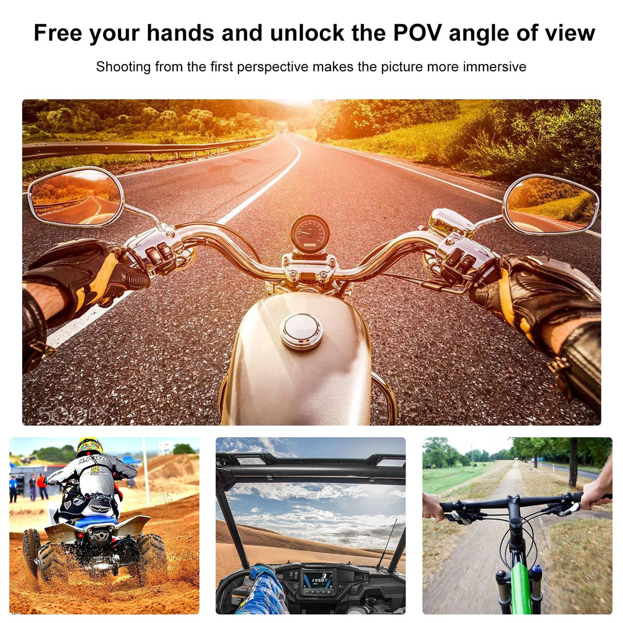 Motorcycle Helmet Chin Mount for Bending Action Camera