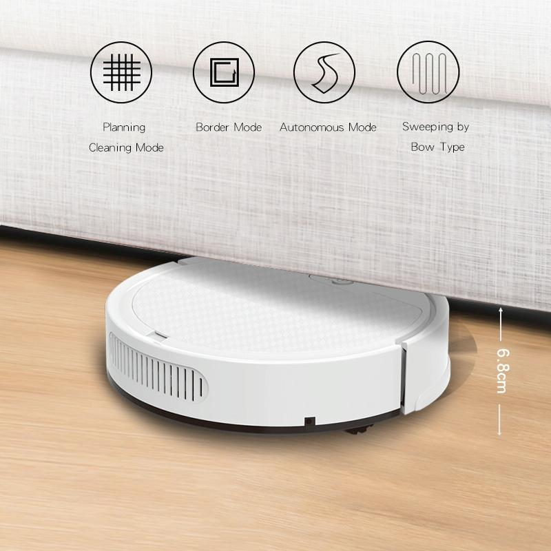 Smart Path-charging Sweeping Robot for Household - Black