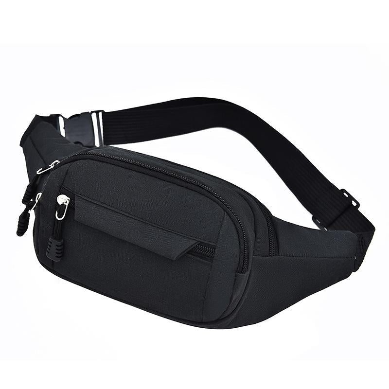 Waterproof Multi Pocket Chest Bag For Sports Black