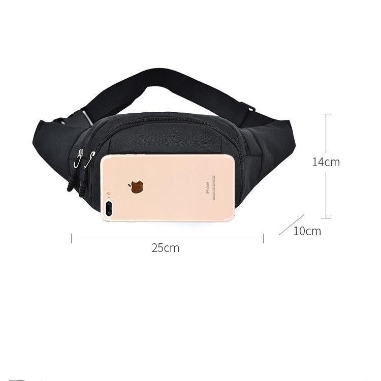 Waterproof Multi Pocket Chest Bag For Sports Black