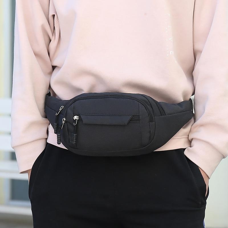 Waterproof Multi Pocket Chest Bag For Sports Black