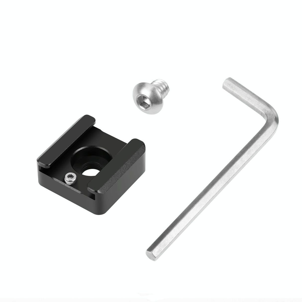 Aluminum Cold Shoe Mount For Microphone Or Flash Light - Black