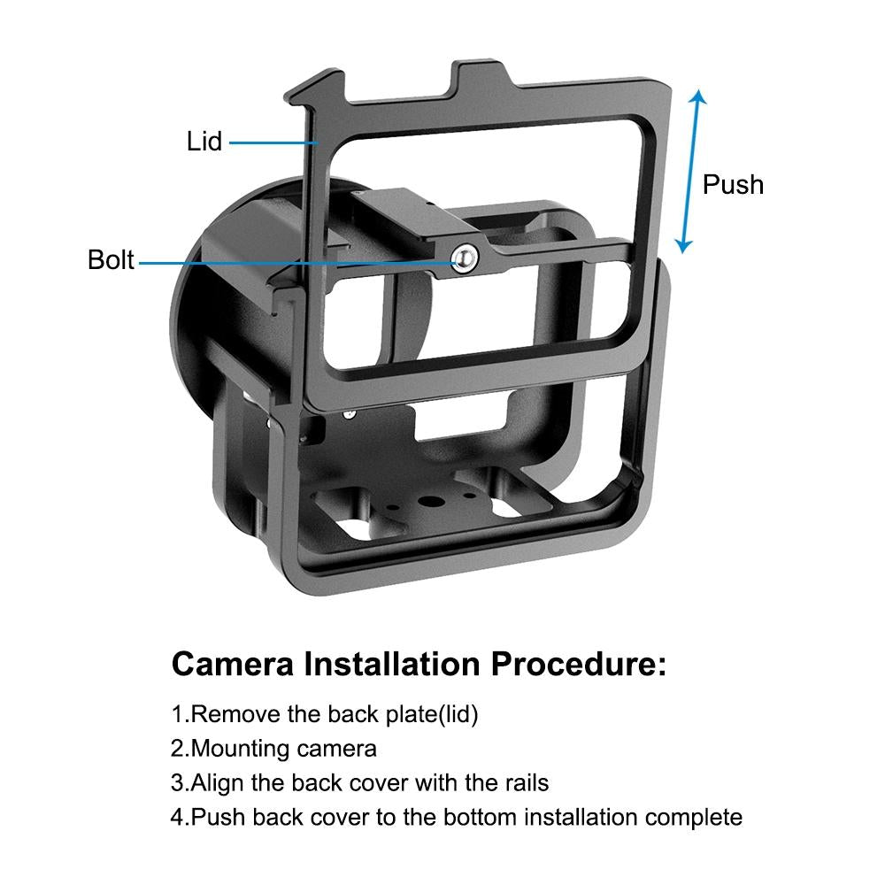 Thicken Housing Shell with Insurance Frame and Uv Lens for Gopro Hero