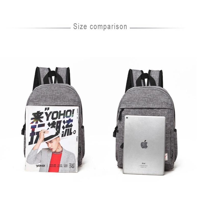 Versatile Canvas Laptop Backpack for 13-15 Inch - 36x25x10cm - Black