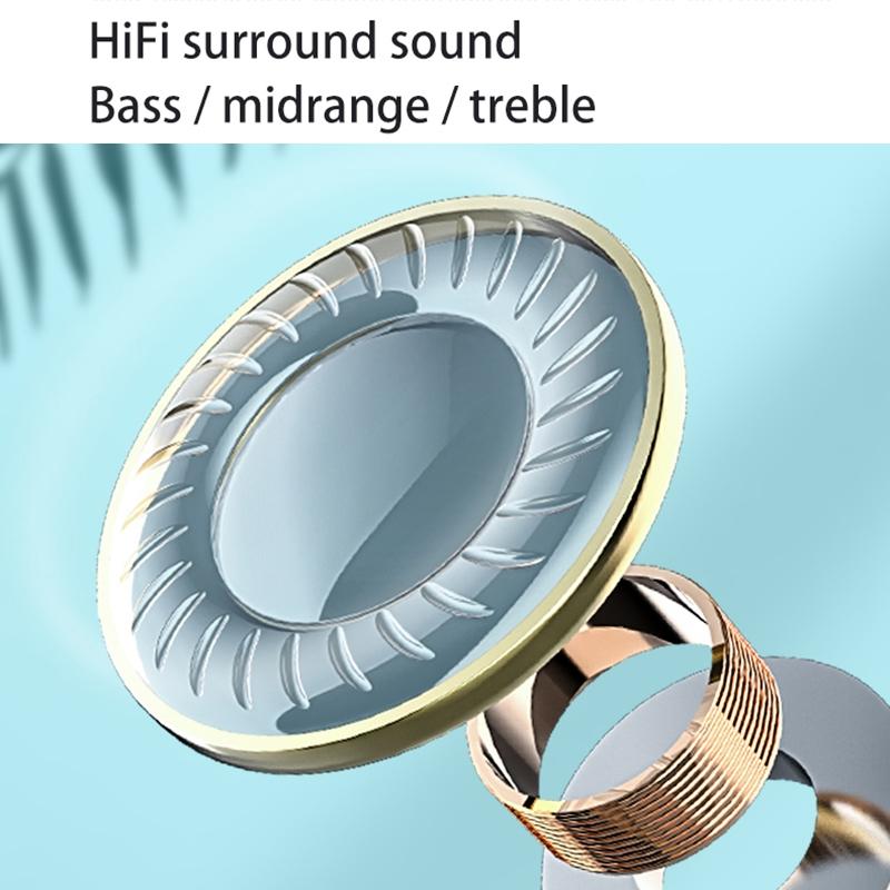 Touch Bluetooth Earphones with Noise Cancellation and Charging Box - Black