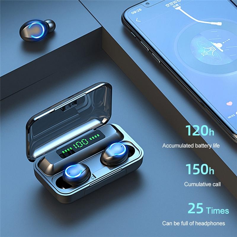 Wireless Noise-cancelling Earbuds with Charging Case - Black