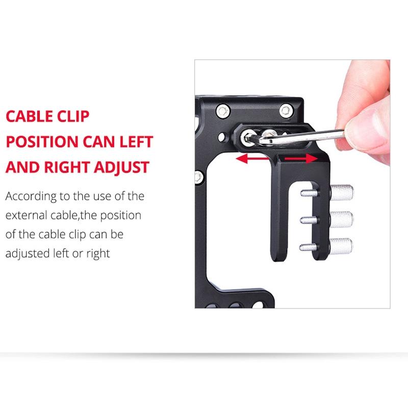 Video Camera Cage Stabilizer For Sony A7K / A72 / A73 / A7S2 / A7R3 / A7R2 / A7X Black