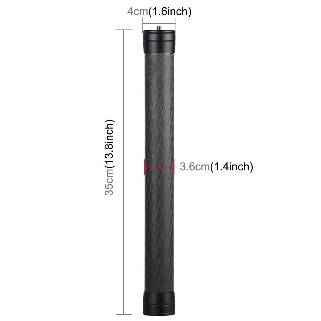 35cm Carbon Fiber Monopod Extension for Gimbal - Black