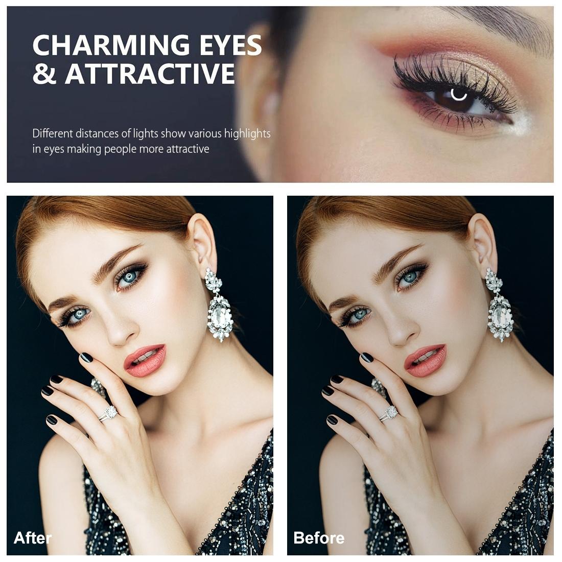 6.2 Usb Led Ring Light with 10 Modes & Desktop Tripod Mount - Black