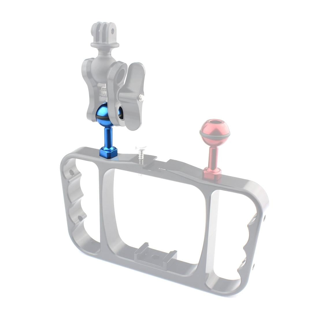 Universal 1 / 4 Ball Adapter for Action Cameras - Compatible with Gopro Insta360 Dji and More - 2.5cm Diameter - Black