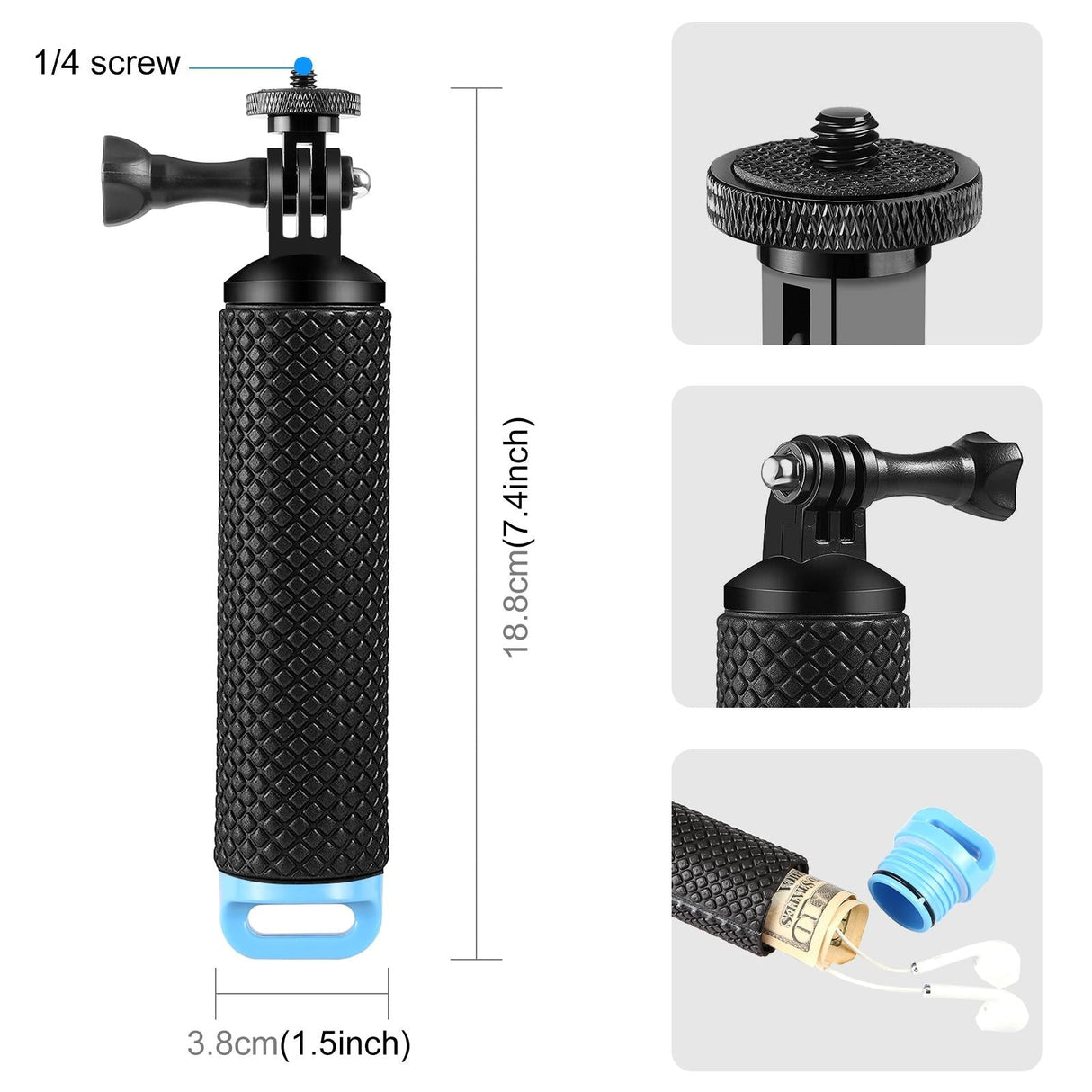 Action Camera Floating Handle Grip