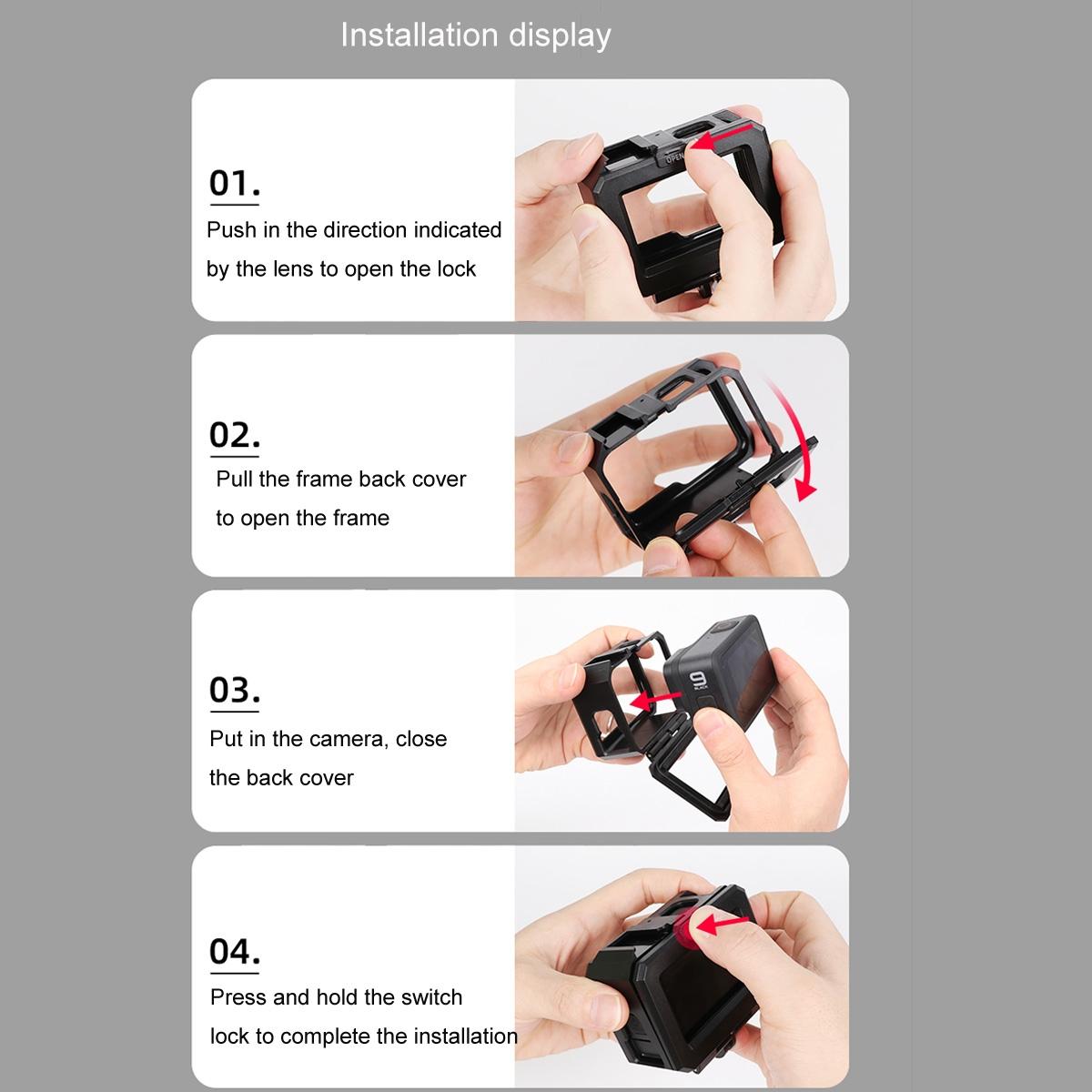 Protective Case with Mount and Screw for Gopro Hero10 / 9