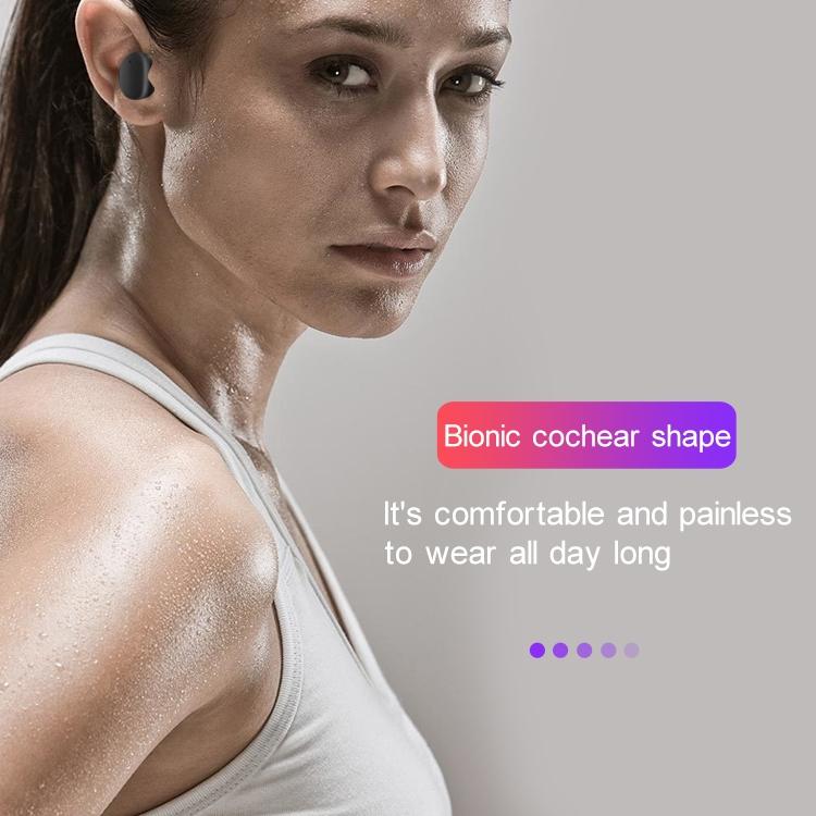 Waterproof Wireless Bluetooth Earphones with Magnetic Charging Box - 300mah - Black