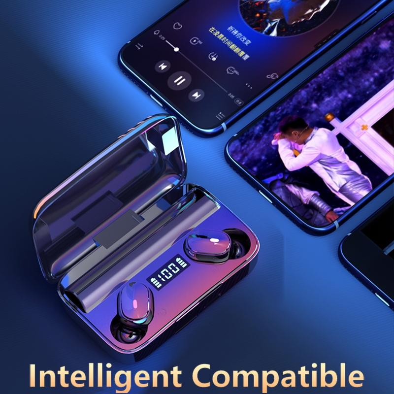 Wireless Earbuds with Noise Cancellation & Magnetic Charging - Led Display