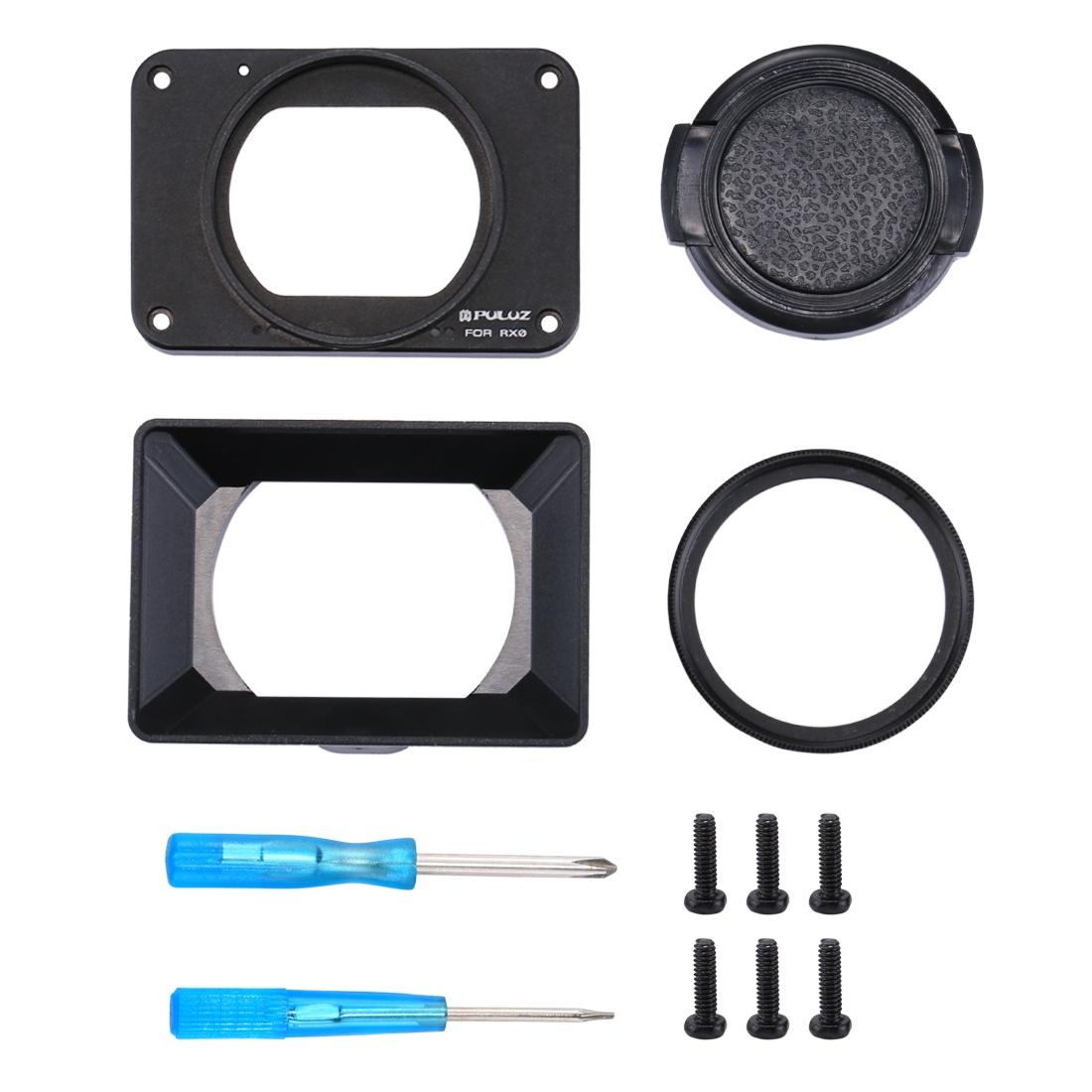 Sony Rx0 / Rx0 Ii Front Panel with Uv Filter and Sunshade - Black