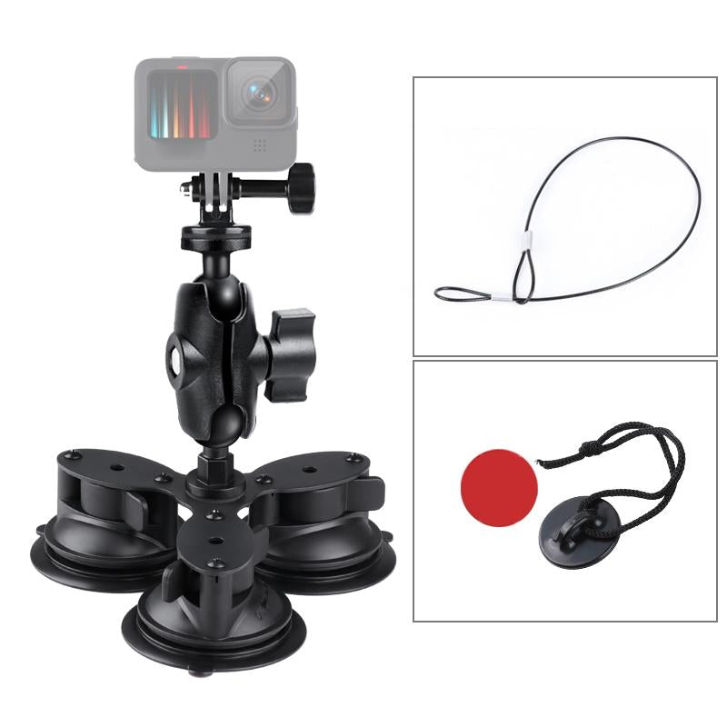 Steel Mount Holder with Tripod Adapter and Safety Buckle