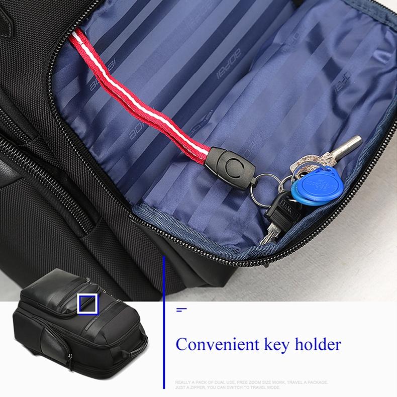 Large Capacity Anti-Theft Waterproof Shoulder Bag With Usb Port - 35.5X24X45Cm Black